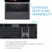 Macally Solar Powered Slim Bluetooth Wireless Keyboard - безжична Bluetooth клавиатура със соларно зареждане за MacBook и Apple компютри (тъмносив)  9