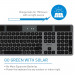 Macally Solar Powered Slim Bluetooth Wireless Keyboard - безжична Bluetooth клавиатура със соларно зареждане за MacBook и Apple компютри (тъмносив)  2