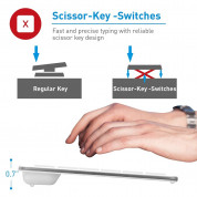 Macally Slim Bluetooth Wireless Keyboard UK - безжична Bluetooth клавиатура за MacBook (бял)  2