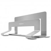Macally Vertical Laptop Stand - вертикална стоманена поставка за MacBook и лаптопи (сребрист) 2