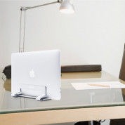Macally Vertical Laptop Stand - вертикална стоманена поставка за MacBook и лаптопи (сребрист) 8