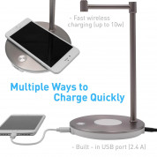 Macally Table LED Table Lamp with Wireless Charging and USB Port (EU) 3