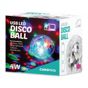 Omega Magic Disco Ball USB To  USB-C - светеща с ритъма на музиката диско топка за устройства с USB-C конектор (бял) 2