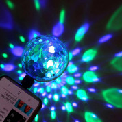 Omega Magic Disco Ball USB To  USB-C - светеща с ритъма на музиката диско топка за устройства с USB-C конектор (бял) 1