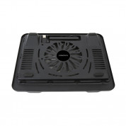Omega Laptop Cooler Pad 14 cm Fan - охлаждаща ергономична поставка за Mac и преносими компютри (черен) 1