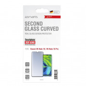 4smarts Second Glass Curved 3D - калено стъклено защитно покритие с извити ръбове за целия дисплея на Xiaomi Mi Note 10, Mi Note 10 Pro (прозрачен-черен) 2