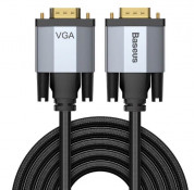 Baseus Enjoyment Series VGA Male To VGA Male Cable (CAKSX-T0G) - VGA към VGA кабел (100 см) (черен)
