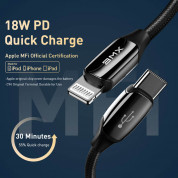 Baseus BMX Sequins USB-C to Lightning Cable PD 18W - MFI сертифициран USB-C към Lightning кабел за Apple устройства с Lightning порт (120 см) (черен) 5