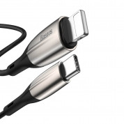 Baseus Horizontal USB-C to Lightning Cable - USB-C към Lightning кабел за Apple устройства с Lightning порт (200 см) (червен) 1
