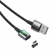 Baseus Zinc Magnetic Cable Kit - кабел с магнитни конектори за Apple продукти с Lightning, microUSB и USB-C (200 см) (черен) 1