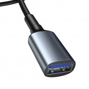 Baseus Cafule USB-А 3.0 Male to USB-А 3.0 Female Extension USB Cable (CADKLF-B0G) - удължителен USB кабел с въжена оплетка (100 см) (тъмносив) 5