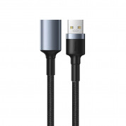 Baseus Cafule USB-А 3.0 Male to USB-А 3.0 Female Extension USB Cable (CADKLF-B0G) - удължителен USB кабел с въжена оплетка (100 см) (тъмносив) 2