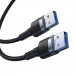 Baseus Cafule USB-А 3.0 Male to USB-А 3.0 Male USB Cable - USB кабел (мъжко-мъжко) с въжена оплетка (100 см) (тъмносив) 3