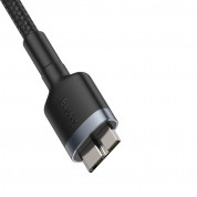 Baseus Cafule USB-А 3.0 Male to microUSB 3.0 Male USB Cable - USB-A към microUSB 3.0 кабел за мобилни устройства (100 см) (тъмносив) 5