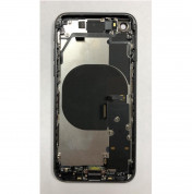 Apple iPhone 8 Backcover Full Assembly - оригинален резервен заден капак заедно с Lightning порт, безжично зареждане и бутони (тъмносив) 2