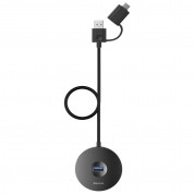 Baseus USB-A & USB-C Round Box Hub Adapter - 4-портов USB хъб за компютри и лаптопи (100 см) (черен) 1