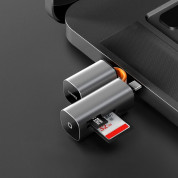 Baseus Mini Cabin USB-C & USB-A Memory Card Reader (CADKQ-A0G) - четец за карти памет за мобилни устройства (тъмносив) 5
