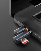 Baseus Mini Cabin USB-C & USB-A Memory Card Reader (CADKQ-A03) - четец за карти памет за мобилни устройства (тъмносин) 3