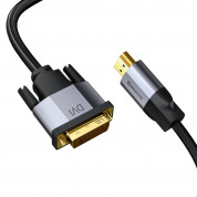 Baseus Enjoyment Series 4K HDMI Male To DVI Male Cable (100 cm) (black) 2