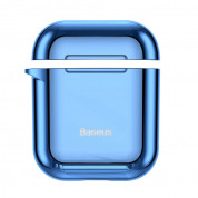 Baseus Shining Hook Silica Gel Case - силиконов калъф за Apple Airpods & Apple Airpods 2 (син) 2