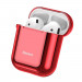 Baseus Shining Hook Silica Gel Case - силиконов калъф за Apple Airpods & Apple Airpods 2 (червен) 1