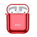 Baseus Shining Hook Silica Gel Case - силиконов калъф за Apple Airpods & Apple Airpods 2 (червен) 2