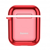 Baseus Shining Hook Silica Gel Case for Apple Airpods (red) 2