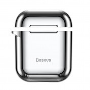 Baseus Shining Hook Silica Gel Case - силиконов калъф за Apple Airpods & Apple Airpods 2 (сребрист) 2