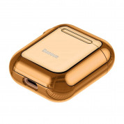 Baseus Shining Hook Silica Gel Case - силиконов калъф за Apple Airpods & Apple Airpods 2 (златист) 4