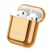 Baseus Shining Hook Silica Gel Case - силиконов калъф за Apple Airpods & Apple Airpods 2 (златист) 1
