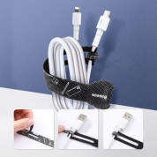 Baseus Cable Fixer Kit (TZACGX-01) - органайзер за кабели с лепяща основа и 15 велкро лепенки (черен) 11