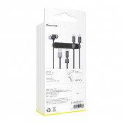 Baseus Cable Fixer Kit (TZACGX-01) - органайзер за кабели с лепяща основа и 15 велкро лепенки (черен) 7