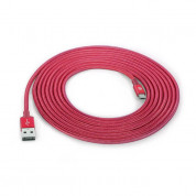 Griffin Premium microUSB to USB Cable - здрав USB кабел за устройства с microUSB порт (150 см) (червен) 1