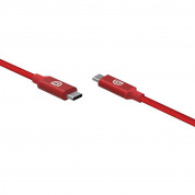 Griffin Premium USB-C to USB-C Cable - USB-C към USB-C кабел за устройства с USB-C порт (180 см) (червен) 1