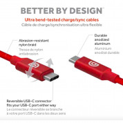 Griffin Premium USB-C to USB-C Cable - USB-C към USB-C кабел за устройства с USB-C порт (180 см) (червен) 2