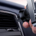 Baseus Mini Electric Car Holder Air Vent - поставка за радиатора на кола с автоматично затваряне на скобите (черен) 8