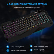 TeckNet EGK01703BK01 Wired LED Illuminated Gaming Keyboard - геймърска клавиатура с LED подсветка (за PC) 5