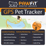 Pawfit 2 GPS Pet Tracker And Activity Monitor - GPS тракер за домашни любимци (черен) 4