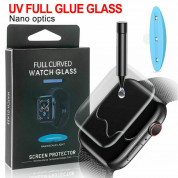 Nano Liquid UV Full Glue Tempered Glass - стъклено защитно покритие с течно лепило и UV лампа за целия дисплей на Apple Watch 44мм (прозрачен) 1