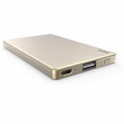 Kit Card Power Bank 2000 mAh - компактна външна батерия за мобилни устройства (златист)