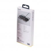Baseus Simple 2in1 Wireless Charger (WXJK-01) - двойна поставка (пад) с Fast Charge технология за безжично зареждане за Qi съвместими устройства и Apple Airpods (черен) 6