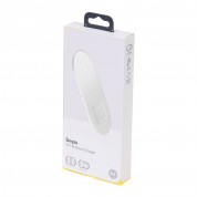 Baseus Simple 2in1 Wireless Charger (WXJK-02) - двойна поставка (пад) с Fast Charge технология за безжично зареждане за Qi съвместими устройства и Apple Airpods (бял) 6