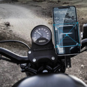 Baseus Knight Phone Holder (CRJBZ-0S) - универсална поставка за колело и мотоциклет за мобилни телефони (сребрист) 10