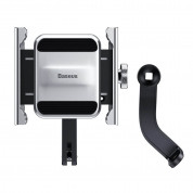Baseus Knight Phone Holder (CRJBZ-0S) - универсална поставка за колело и мотоциклет за мобилни телефони (сребрист) 2