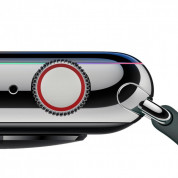 Baseus Full Screen Curved Tempered Glass - калено стъклено защитно покритие с извити ръбове за дисплея на Apple Watch 38мм (черен-прозрачен) 1