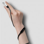 Baseus AirPods Silicone Hanging Sleeve - тънко силиконово въженце за безжични слушалки Apple Airpods & Apple Airpods 2 (черен) 4