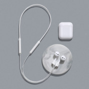 Baseus AirPods Silicone Hanging Sleeve - тънко силиконово въженце за безжични слушалки Apple Airpods & Apple Airpods 2 (бял) 3