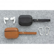Torrii LuxCraft Leather Case - кожен кейс (естествена кожа) за Apple Airpods Pro (черен) 3