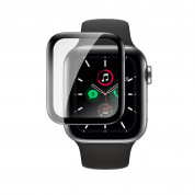 Torrii BodyFrame - защитно покритие с извити ръбове за дисплея на Apple Watch 40мм (черен-прозрачен) 2