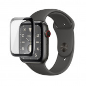 Torrii BodyFrame - защитно покритие с извити ръбове за дисплея на Apple Watch 44мм (черен-прозрачен) 1